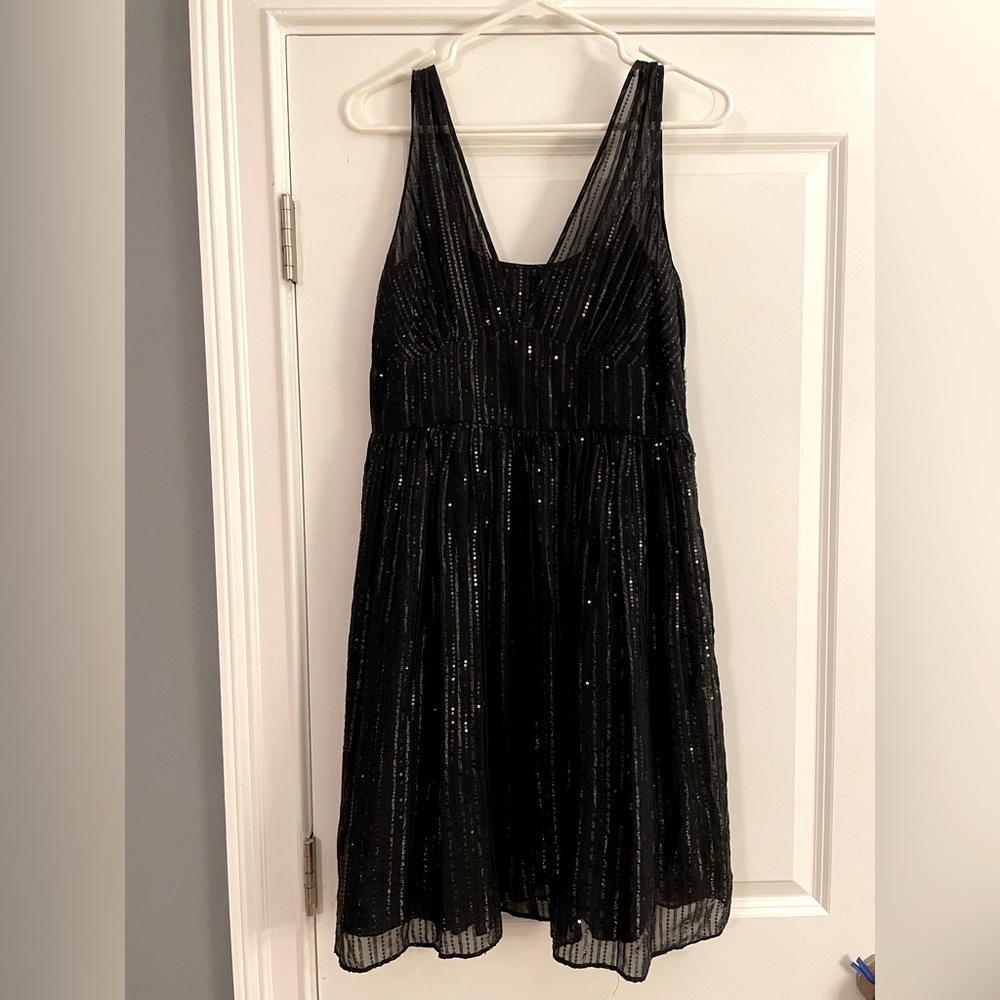 Calvin Klein black sequins dress